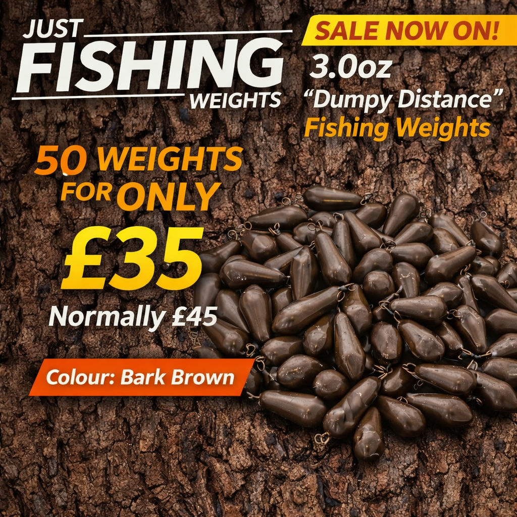 Just Fishing Weights - Deals - 50 x 3.0oz Dumpy Distance £35 Advertisement